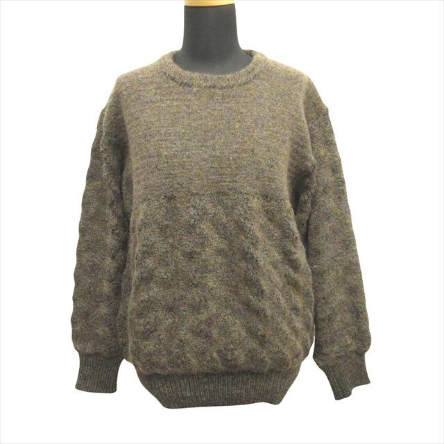 【中古】美品 イッセイミヤケ ISSEY MIYAKE 70's メランジ ニット セーター クルーネック ウール オールスタイルタグ ISSEY MIYAKE（イッセイミヤケ） 美品 ISSEY MIYAKE 70's メランジ