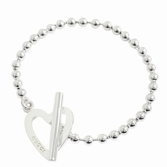 GUCCIグッチボールチェーントグルハートチョーカーブレスレット