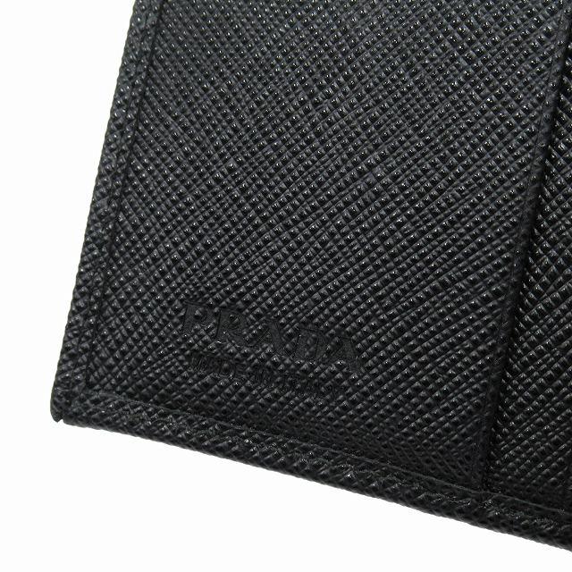 新品同様 極美 PRADA プラダ 二つ折り財布 ナイロン サフィアーノ 三角 PRADA 極美品 プラダ 財布 二つ折り ナイロン サフィアーノ