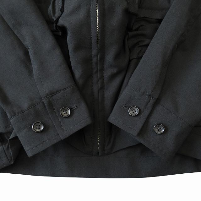 未使用　23aw　10万　ブラックコムデギャルソン　ラッフル　ジップジャケット 極美品 23AW ブラックコムデギャルソン BLACK COMME des GARCONS