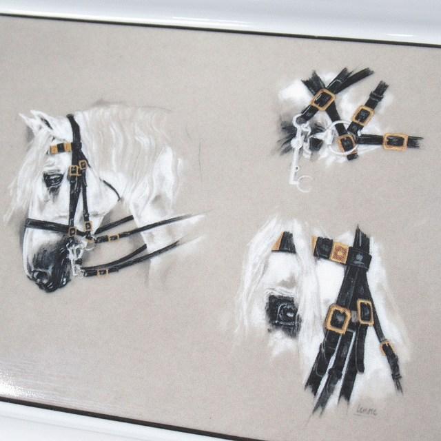 【中古】エルメス vintage HERMES ホース 馬 灰皿 ポーセリン 陶磁器 トレイ プレート 小物入れ ヴィンテージ HERMES（エルメス） vintage HERMES ホース 馬 灰皿 ポーセリン 陶磁器