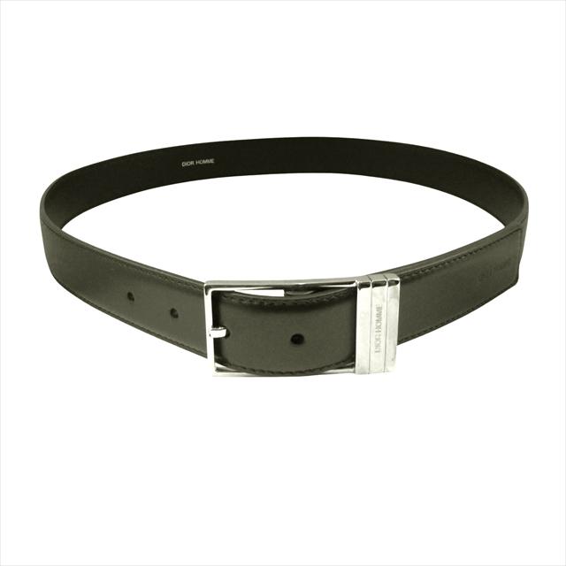 未使用品 ディオールオム Dior HOMME レザー ベルト バックル 革 ロゴ