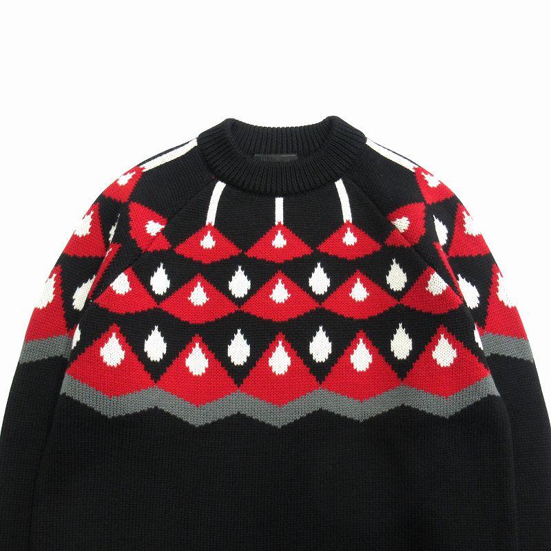 PRADA（プラダ） 美品 20aw ジャガード ニット セーター 総柄 バージン