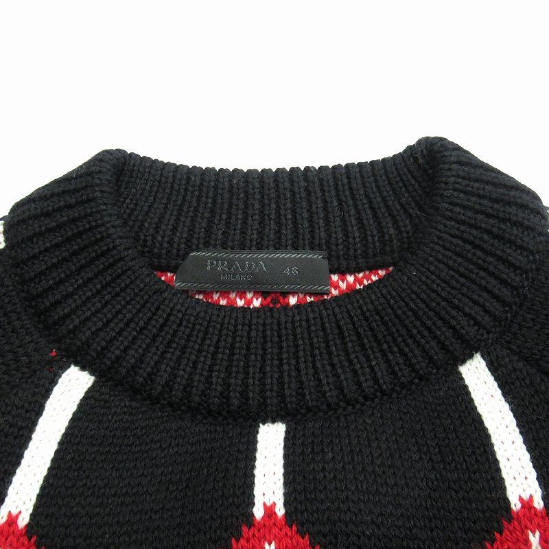 PRADA（プラダ） 美品 20aw ジャガード ニット セーター 総柄 バージン