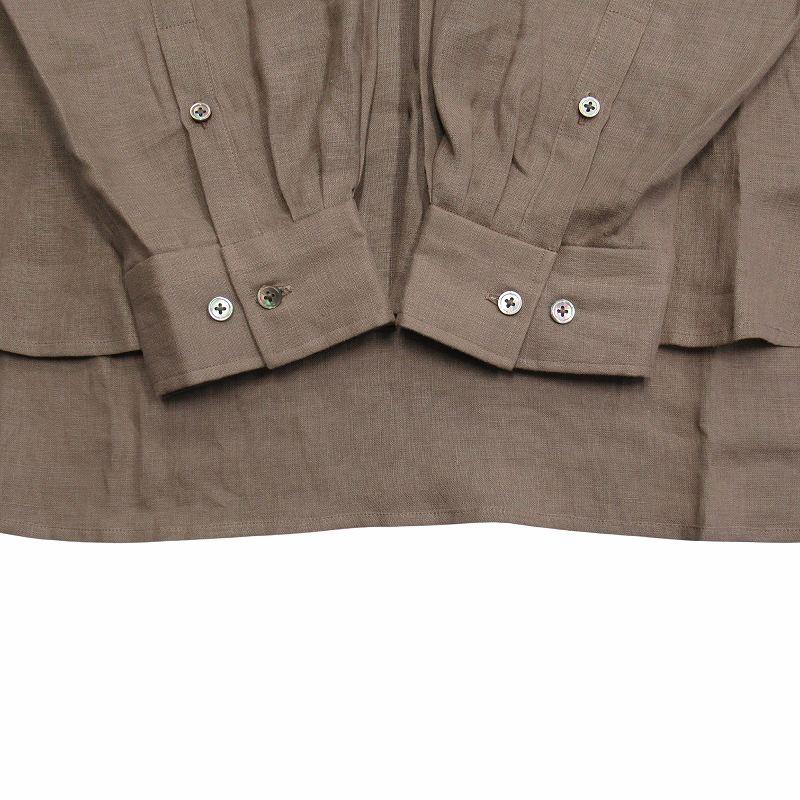 【中古】未使用品 22ss カズキナガヤマ Kazuki Nagayama バンドカラー プルオーバー シャツ ブラウス リネン100％ 未使用品 22ss カズキナガヤマ Kazuki Nagayama バンドカラー プル