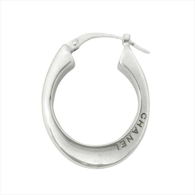CHANEL 美品 SV925 フープ ピアス シルバー製 CHANEL 美品 SV925 フープ ピアス シルバー製 CHANEL 美品 SV925