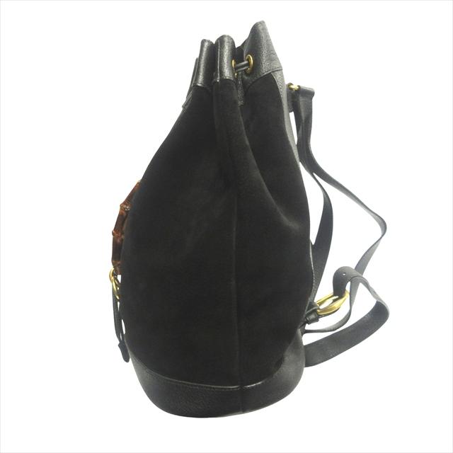 【美品】グッチ　バンブー　バックパック　レザー　スエード　OLD GUCCI GUCCI 極 美品 グッチ オールドグッチ ヴィンテージ バンブー レザー
