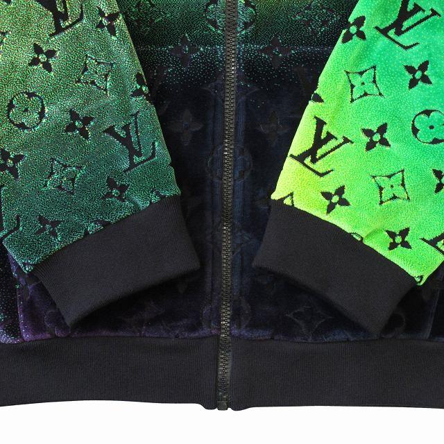 美品✨ルイヴィトン フロントジップパーカー ブルゾン モノグラム グラデーション 美品✨ルイヴィトン フロントジップパーカー ブルゾン モノグラム