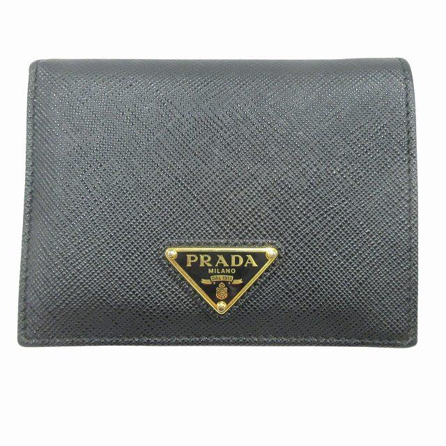 PRADA（プラダ） 美品 財布 二つ折り サフィアーノ レザー
