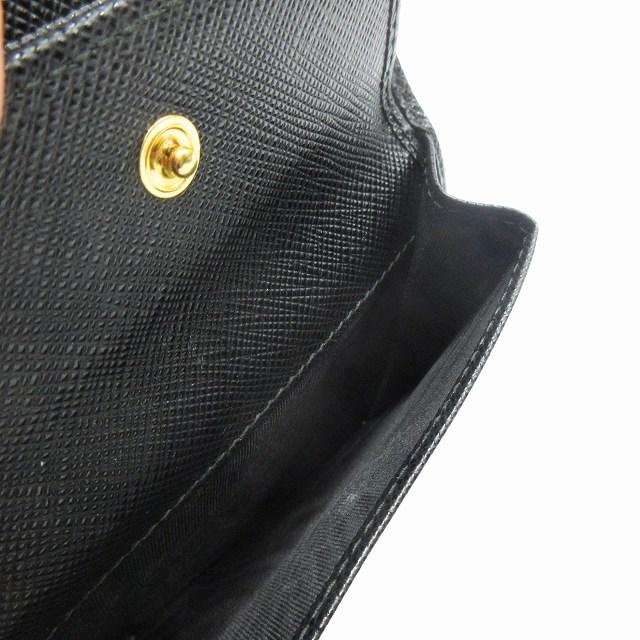 PRADA プラダ サフィアーノ 三角ロゴ 二つ折り財布　0214-④ PRADA（プラダ） 美品 財布 二つ折り サフィアーノ レザー