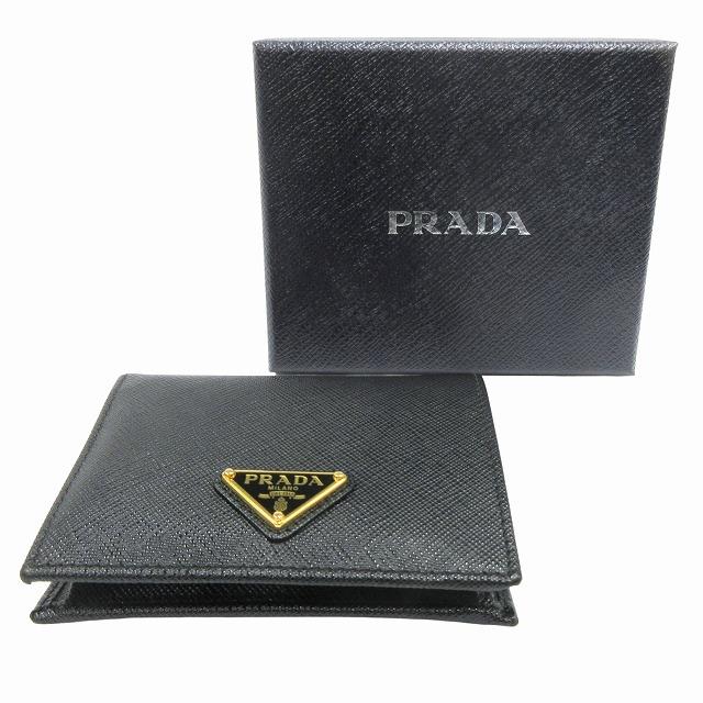 PRADA（プラダ） 美品 財布 二つ折り サフィアーノ レザー