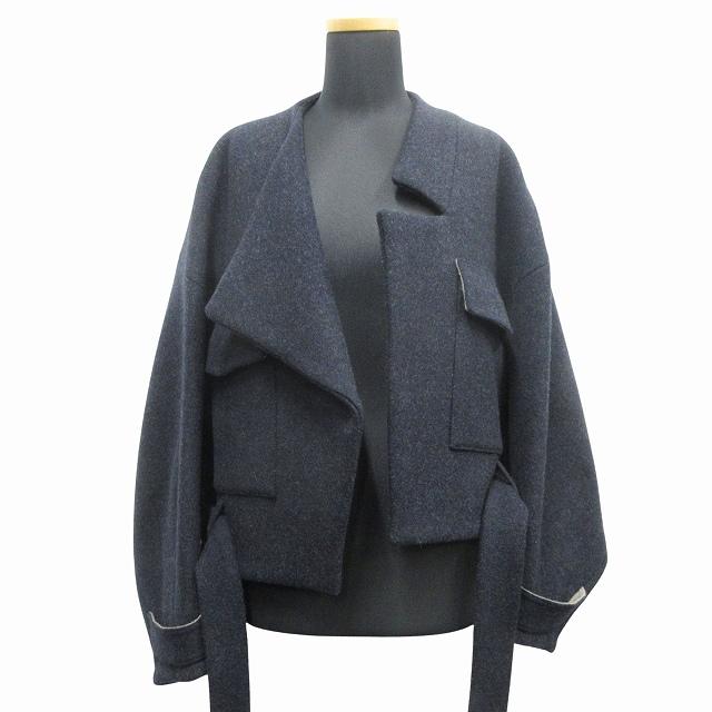 極美品 20AW エンフォルド ENFOLD メルトンリバー クロップド ショート