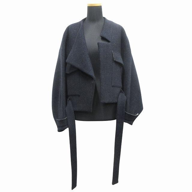 極美品 20AW エンフォルド ENFOLD メルトンリバー クロップド ショート