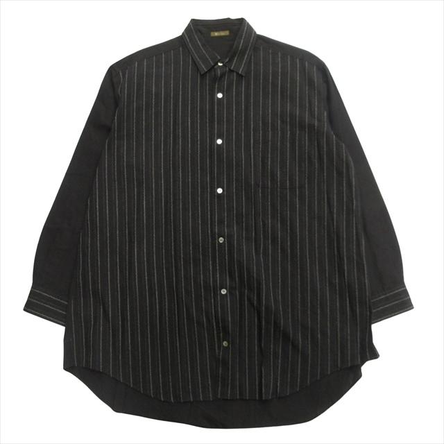 【ワイズフォーメン】秋冬　長袖シャツ　綿100% 黒　表記3 ワイズフォーメン】秋冬 長袖シャツ 綿100% 黒 表記3 ワイズフォーメン