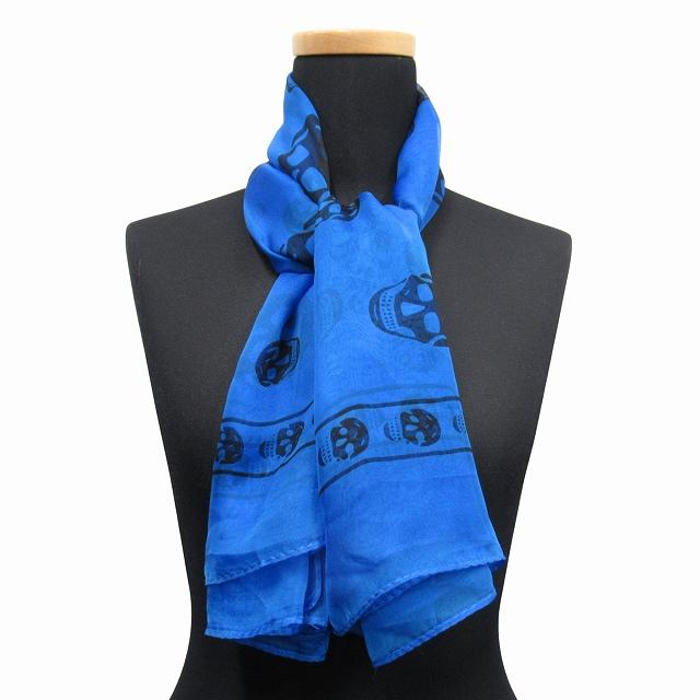 新品未使用‼️アレキサンダーマックイーン ショップ スカルマフラー