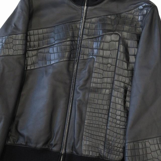 エルメス　ラムスキンレザージャケット HERMES（エルメス） 未使用品 クロコダイル ラムスキン レザー