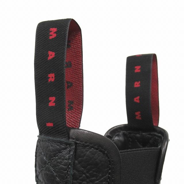 MARNI（マルニ） 美品 レザー サイドゴア ブーツ シューズ 革靴 ロゴ