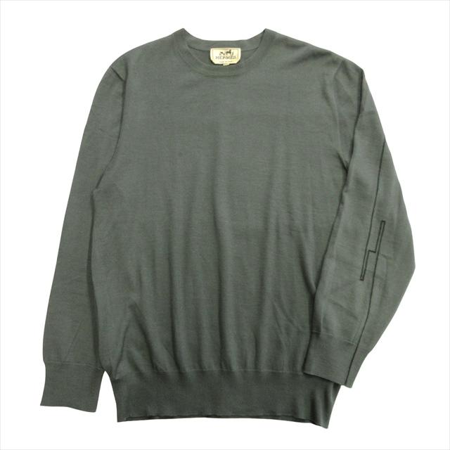 エルメスHERMESニットセーター　Ｍサイズ HERMES（エルメス） カシミヤ シルク ニット セーター クルーネック