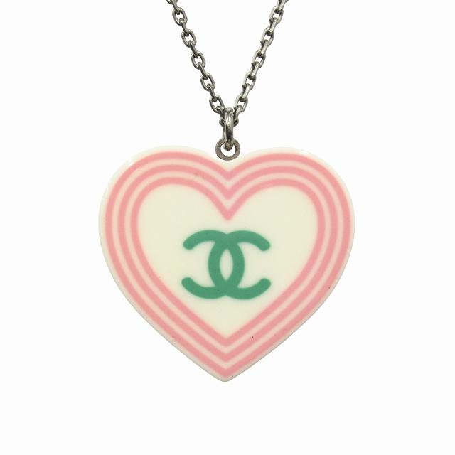 CHANEL（シャネル） 美品 04C ハート ココマーク ロゴ ネックレス