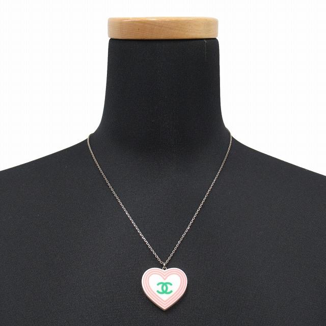 CHANEL（シャネル） 美品 04C ハート ココマーク ロゴ ネックレス