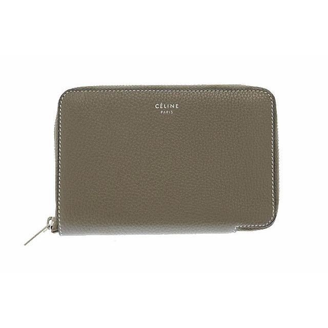 在庫限りッ アウトレット 中古 セリーヌ Celine Medium Zipped Around ミディアム ジップ アラウンド 二つ折り 財布 フィービー期 afe 09so グレージュ 0250 034 ブランド古着販売のベクトル 通販 Yahoo ショッピング