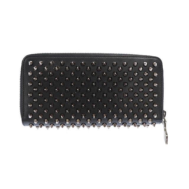 わけあり並の激安価格 中古 クリスチャンルブタン Christian Louboutin Panettone Wallet パネトーネ スタッズ ウォレット ラウンドファスナー 長財布 黒 0150 034 ブランド古着販売のベクトル 通販 Yahoo ショッピング 全商品