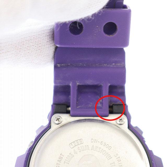 アベイシングエイプ A BATHING APE ×CASIO G-SHOCK カシオ ジーショック 2010年 1000本 限定 デジタル 腕時計  コラボ ウォッチ DW6900 紫