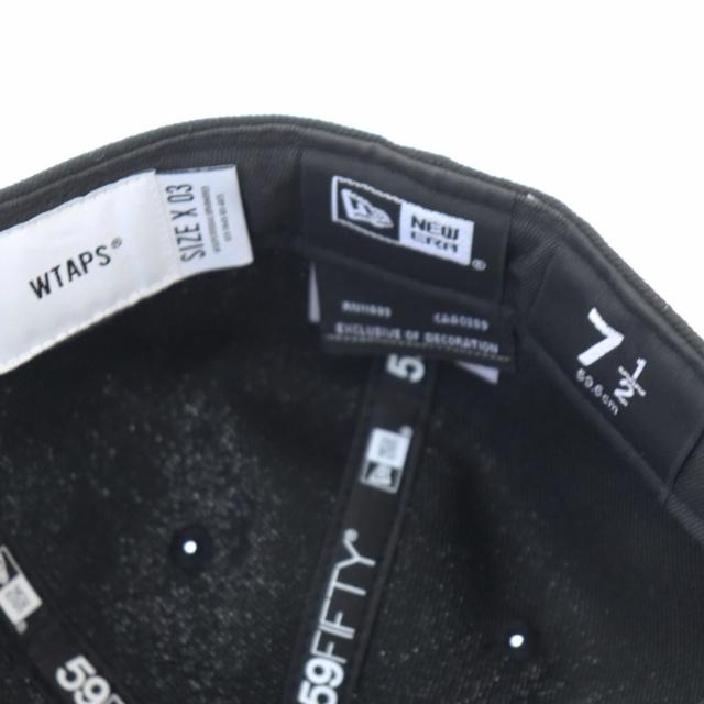 ダブルタップス WTAPS × NEW ERA ニューエラ 22SS 59FIFTY LOW PROFILE CAP ロゴ プロフィール キャップ 黒  ブラック ブランド古着ベクト