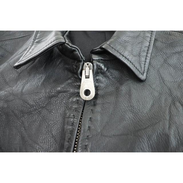ジュンハシモト junhashimoto 14SS ZIP SHIRTS カウハイド レザー 