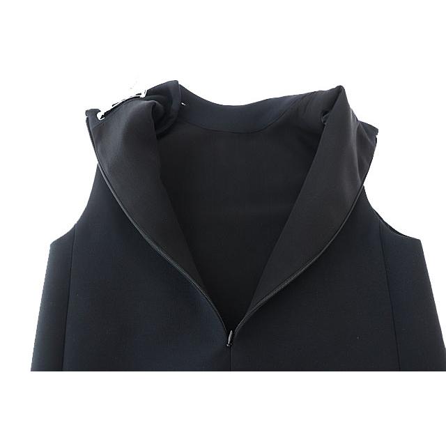 ディオール Dior 23SS ロゴ 肩ボタン ウール シルク ノースリーブ ワンピース 111R17A1166 36 黒 ブラック ブランド古着ベクトル 230330 :034-902303290007:ブランド古着販売のベクトル 通販 Christian Dior クリスチャン ディオール ウールノースリーブワンピース グレー系 36 レディース