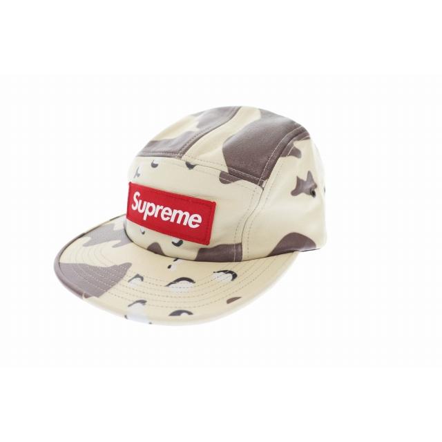 シュプリーム SUPREME 17SS Leather Camp Cap Desert Camo レザー 