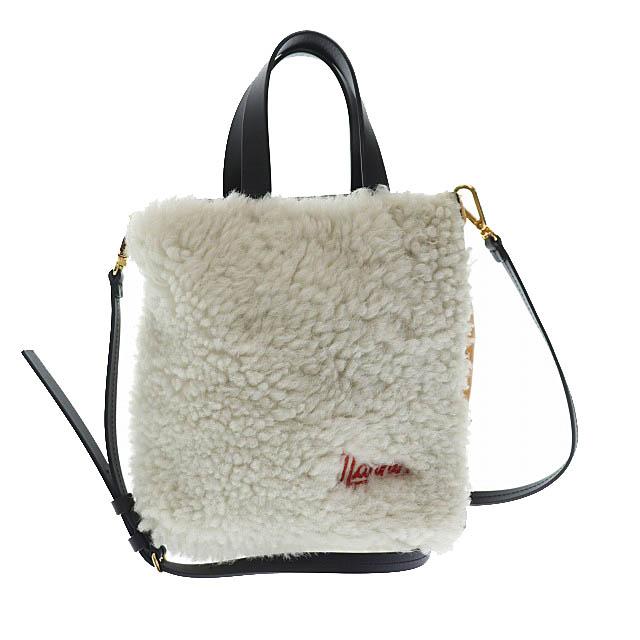 マルニ MARNI SOFT MUSEO ソフトニュー ムートン レザー 2WAY 