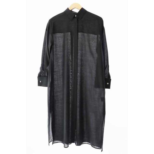 theory luxe ブラック シャツワンピース theory luxe(セオリーリュクス