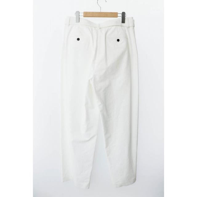 WIRROW ウィロウ Cotton chino belted tuck pants コットン チノ ベルト タック パンツ 152246-123 3 白 ホワイト ブランド古着ベクトル 中｜vectorpremium｜02