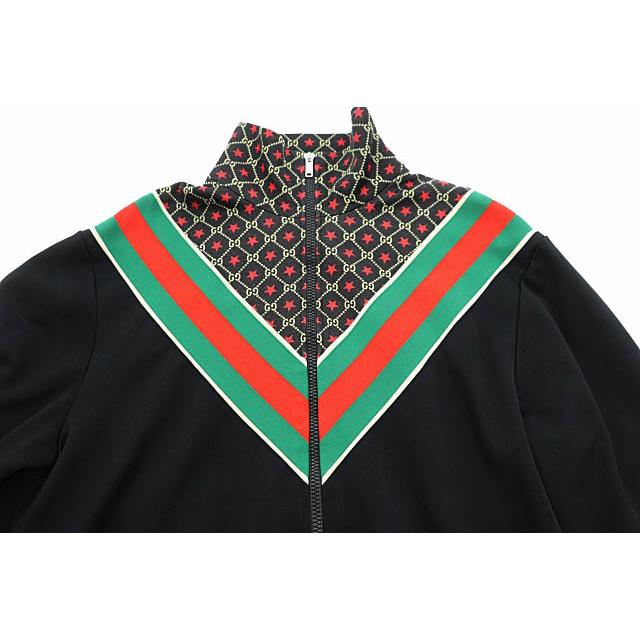 GUCCI グッチ 19AW GG Star Oversize Jersey Jacket Black ロゴ スター 
