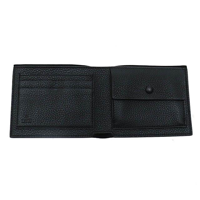 GUCCI グッチ ロゴ エンボス レザー ウォレット 二つ折り 財布 658681  