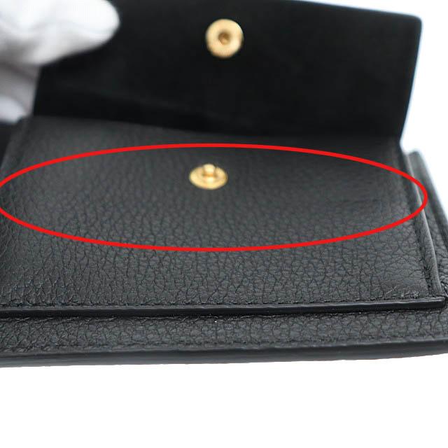 GUCCI グッチ ロゴ エンボス レザー ウォレット 二つ折り 財布 658681  