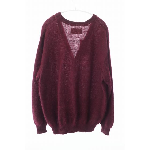 WACKO MARIA モヘアカーディガンバーガンディーLサイズ
