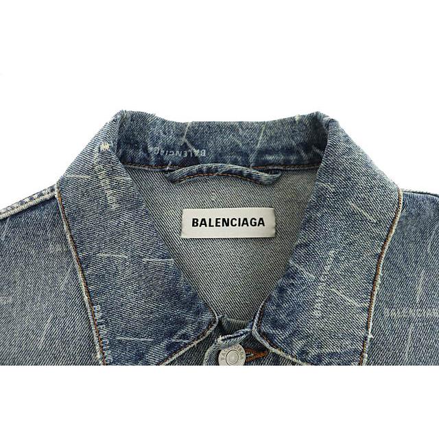 ボタン様確認用 バレンシアガ BALENCIAGA Large Fit Denim Jacket ロゴ 総柄 ラージ