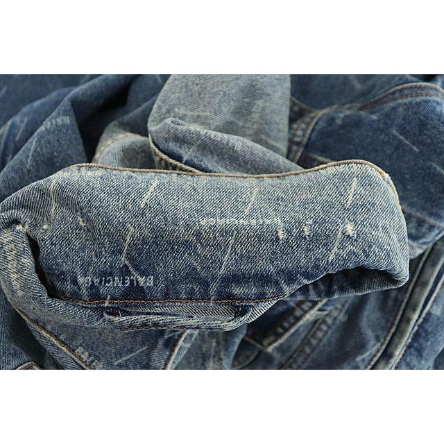 BALENCIAGA バレンシアガ Large Fit Denim Jacket ロゴ 総柄 ラージ 