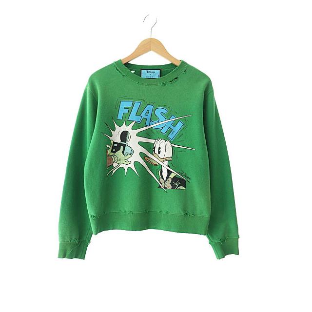 グッチ GUCCI ×Disney ディズニー 21AW Donald Duck Sweatshirt Green 