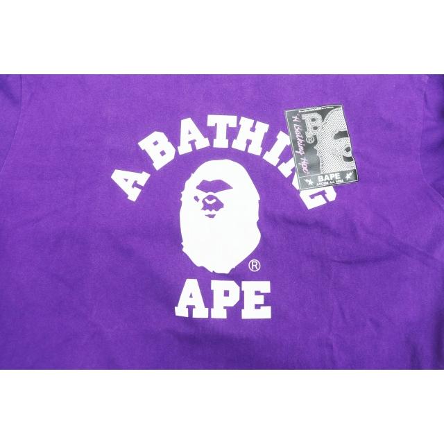アベイシングエイプ A BATHING APE MAD FACE COLLEGE L/S TEE 