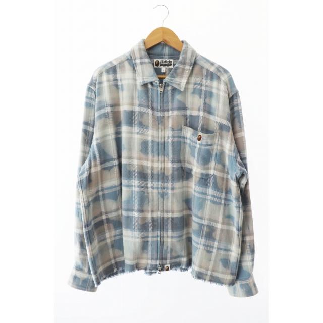 A BATHING APE アベイシングエイプ ベイプ チェック シャツ L