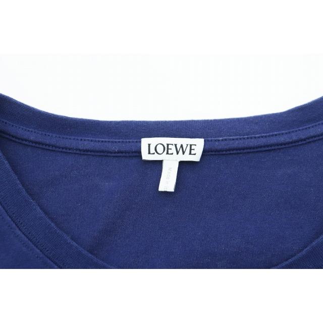 LOEWE ロエベ 23AW T-SHIRT NAVY ロゴ刺繍 半袖Tシャツ H526Y22X88 XL 