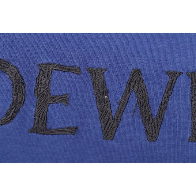 LOEWE ロエベ 23AW T-SHIRT NAVY ロゴ刺繍 半袖Tシャツ H526Y22X88 XL 