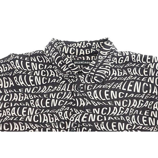 BALENCIAGA バレンシアガ 19AW Allover Logo Long Sleeve Shirts 