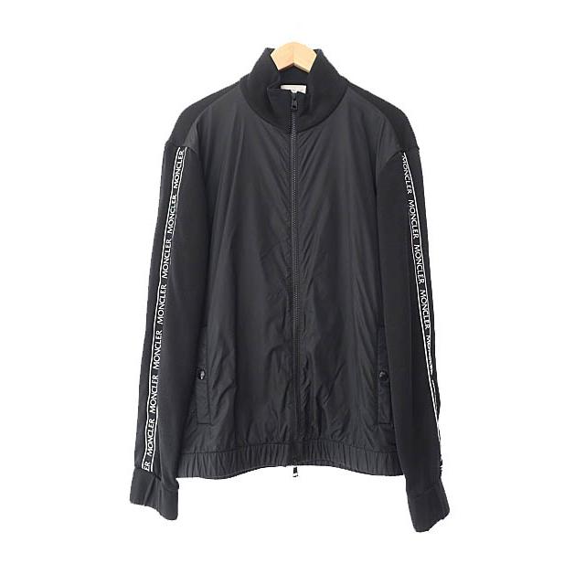 【鑑定済美品】MONCLER 21AW トラックジャケット サイドライン 黒 M MONCLER（モンクレール） MONCLER 21AW Logo Side Band Track Jacket