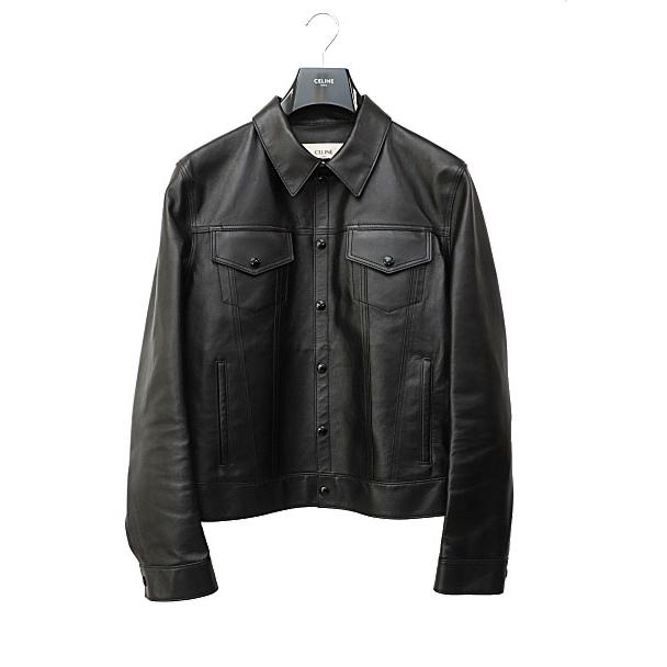 CELINE セリーヌ by Hedi Slimane TRUCKER JACKET IN CALFSKIN CELINE セリーヌ by Hedi Slimane TRUCKER JACKET IN CALFSKIN