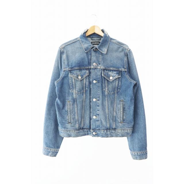バレンシアガ BALENCIAGA バックロゴ ダメージ加工 デニム 