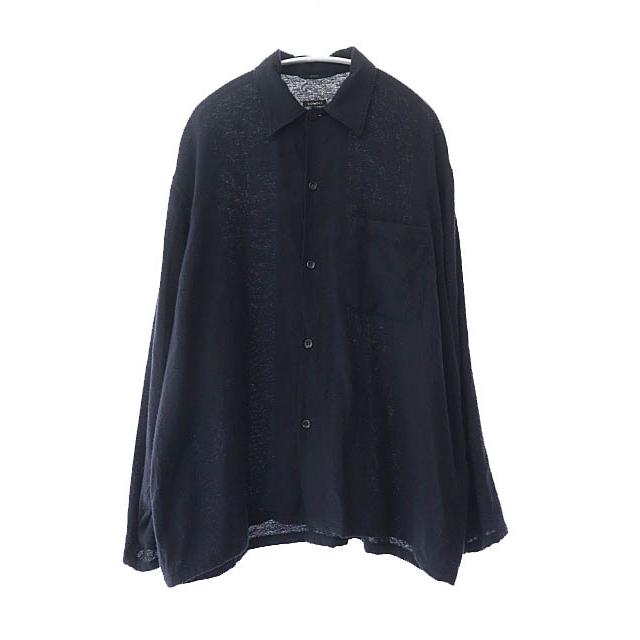 コモリ COMOLI 23SS カシミヤ和紙 シャツ ジャケット X01-02005 1 紺  